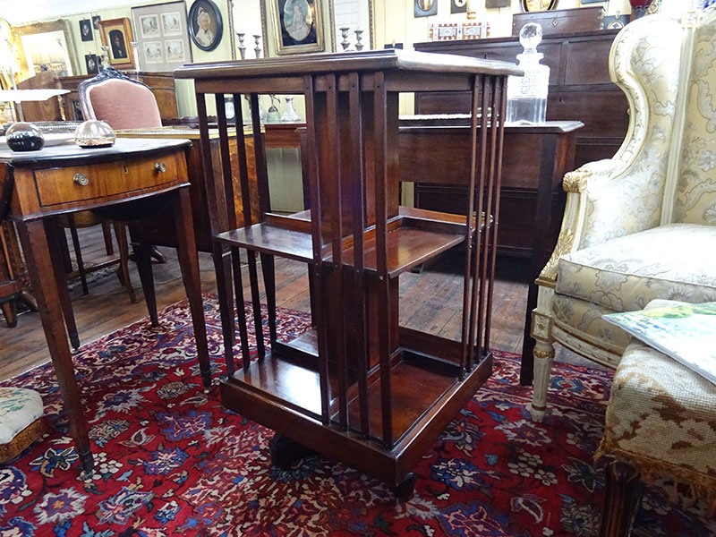 Edwardian Mahogany Revolving Bookcase